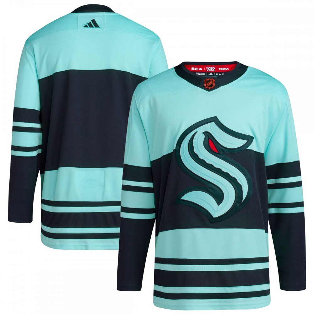Seattle Kraken adidas Reverse Retro 2.0 Authentic Blank Jersey - Teal-Pro Kit Vault | Brand New 26/27 Sports Jerseys
